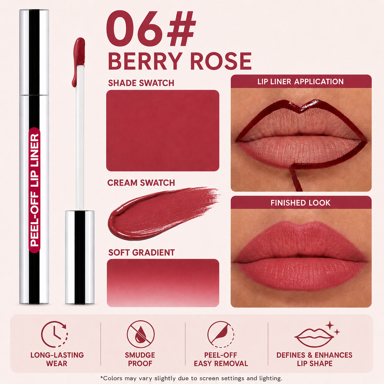 💋 2-in-1 Peel-Off Lip Color | Easy to Wear & Take Off