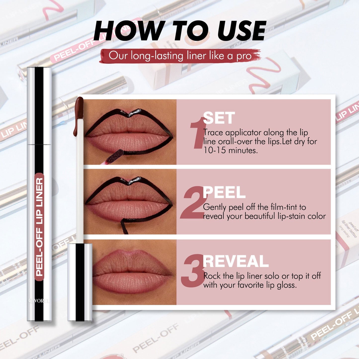 💋 2-in-1 Peel-Off Lip Color | Easy to Wear & Take Off