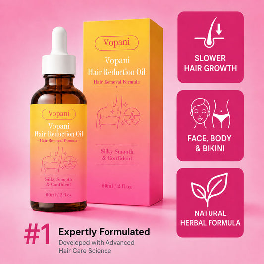 🔥LAST DAY 60% OFF  Vopani Hair Reduction Oil 60 ml – Permanent Hair Removal Oil