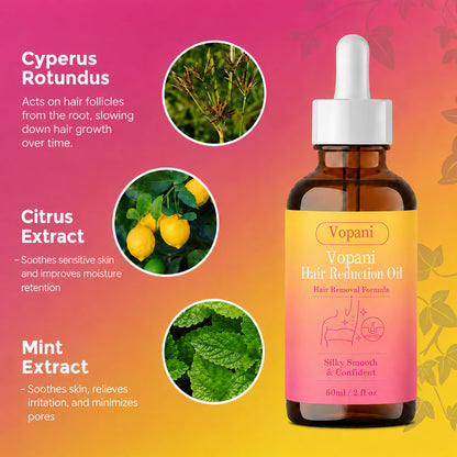 🔥LAST DAY 60% OFF  Vopani Hair Reduction Oil 60 ml – Permanent Hair Removal Oil