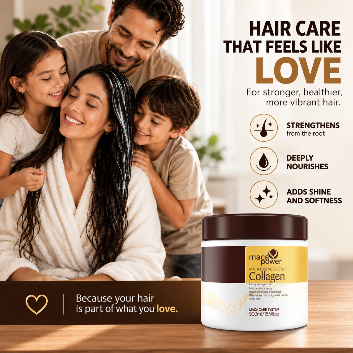 Collagen Hair Mask – Deep Repair & Hydration, 500 ml